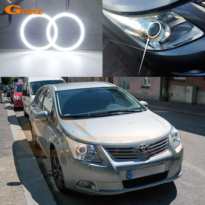 For Toyota Avensis T27 2009 - 2012 2013 2014 2015 2016 2017 2018 Day Light Ultra Bright Smd Led Angel Eyes Kit Halo Rings