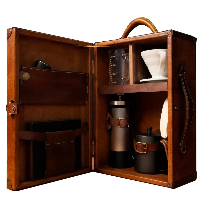 Coffee maker, portable travel outdoor camping storage display portable case