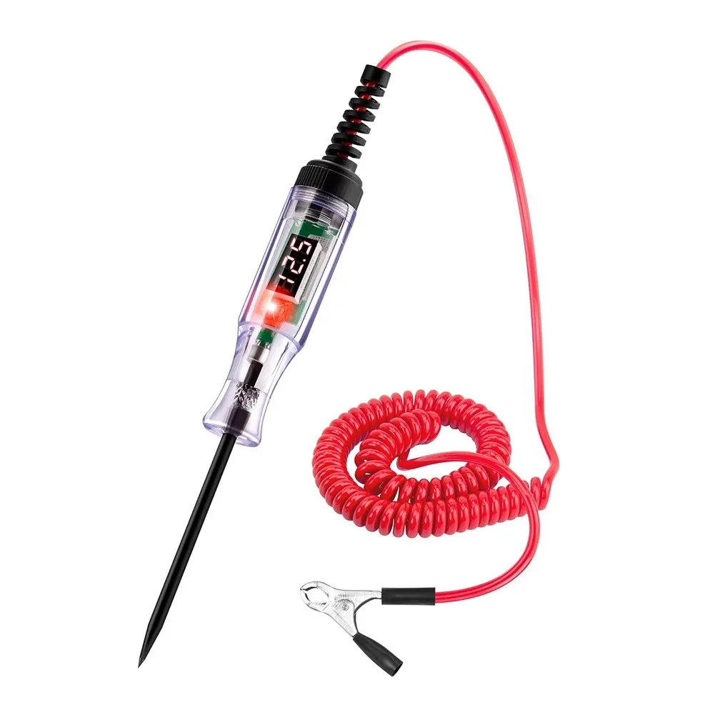 5-90V Digital LED Automotive Test Light Circuit Tester With Voltage Display For Car Truck Motorcycle