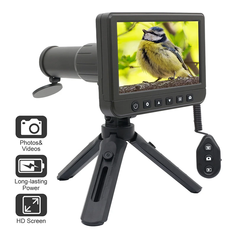 50X Digital Telescope Camera 5.0 inch HD Screen 8G Card Photo Video Recorder Monocular Bird-Watching Travelling