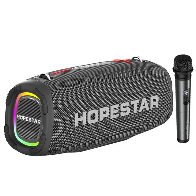Hopestar Mini Portable Rechargeable Subwoofer High Power Display Outdoor Party Karaoke Speaker For Home Use