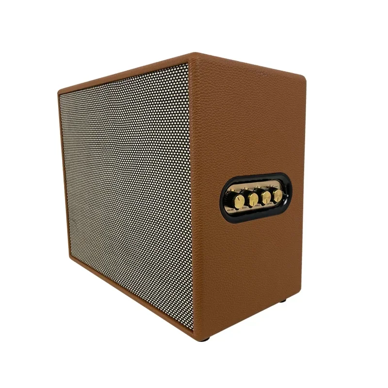 8'' Wireless portable blue tooth electric guitar speaker rechargeable battery powered pro audio bass treble amplifier