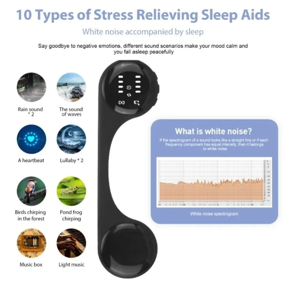 Bluetooth 5.4 Bone Conduction Bluetooth Speaker LED Display TF Card Support Under Pillow Speaker Rechargeable HiFi Stereo Sound