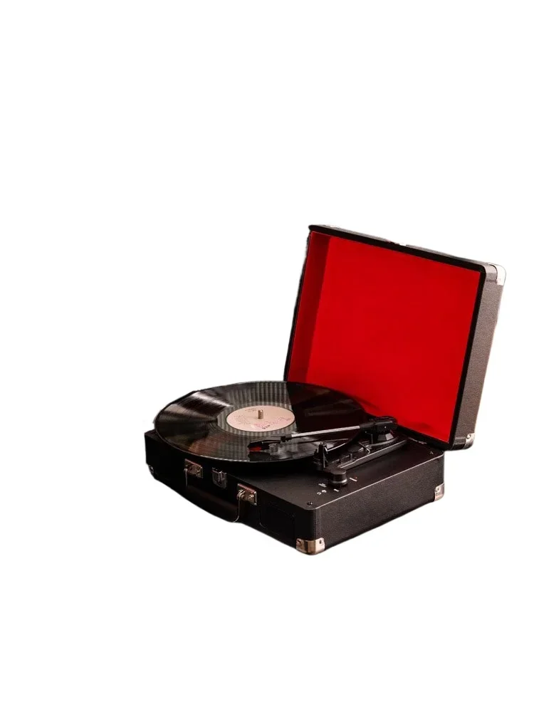 Vinyl record player, record player, phonograph, retro LP portable rechargeable Bluetooth speaker for home use