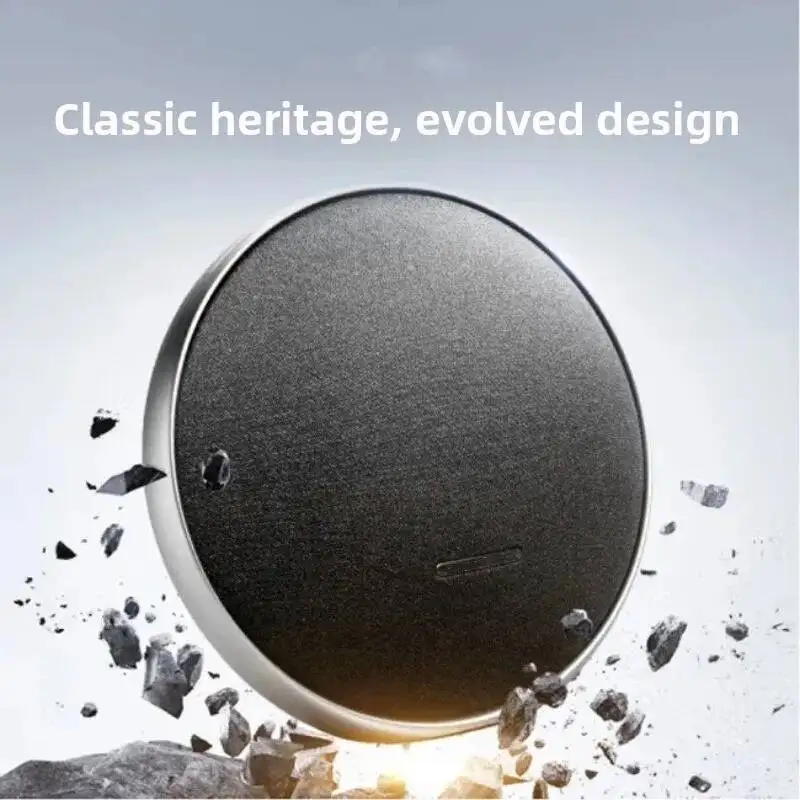 Round Fabric Bluetooth 5.3 Wireless Audio Speaker With 3 Channel Stereo TF Card U Disk Play Portable Rechargeable Long Playtime