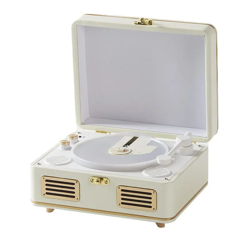 Portable CD Player Mini Home Bluetooth Speaker Rechargeable Retro Audio CD player
