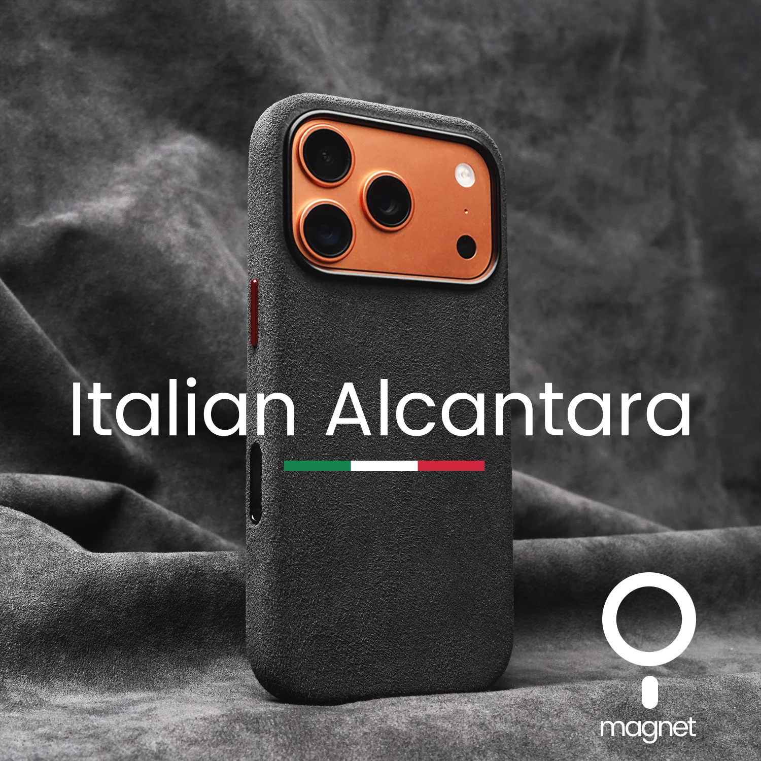 Magnetic for ALCANTARA Case for iPhone 18 17 16 Pro Max 15 14 Luxury Suede Leather Supercar Phone Cases Camera Button Cover
