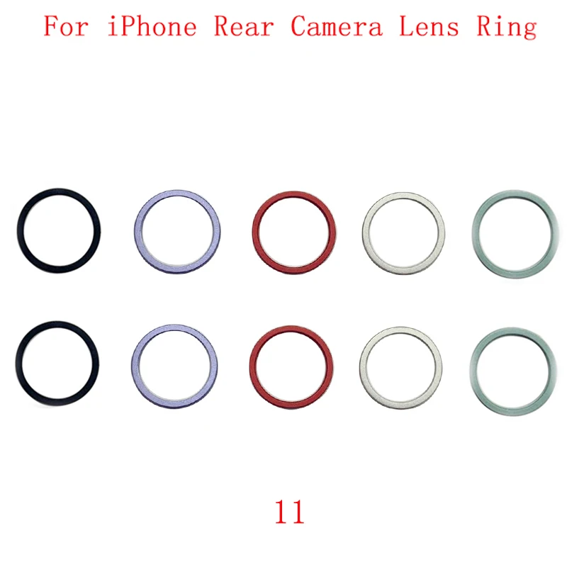 5Set/Pcs Rear Camera Outer Frame Cover For iPhone 11 12 Back Camera Lens Ring Repair Parts