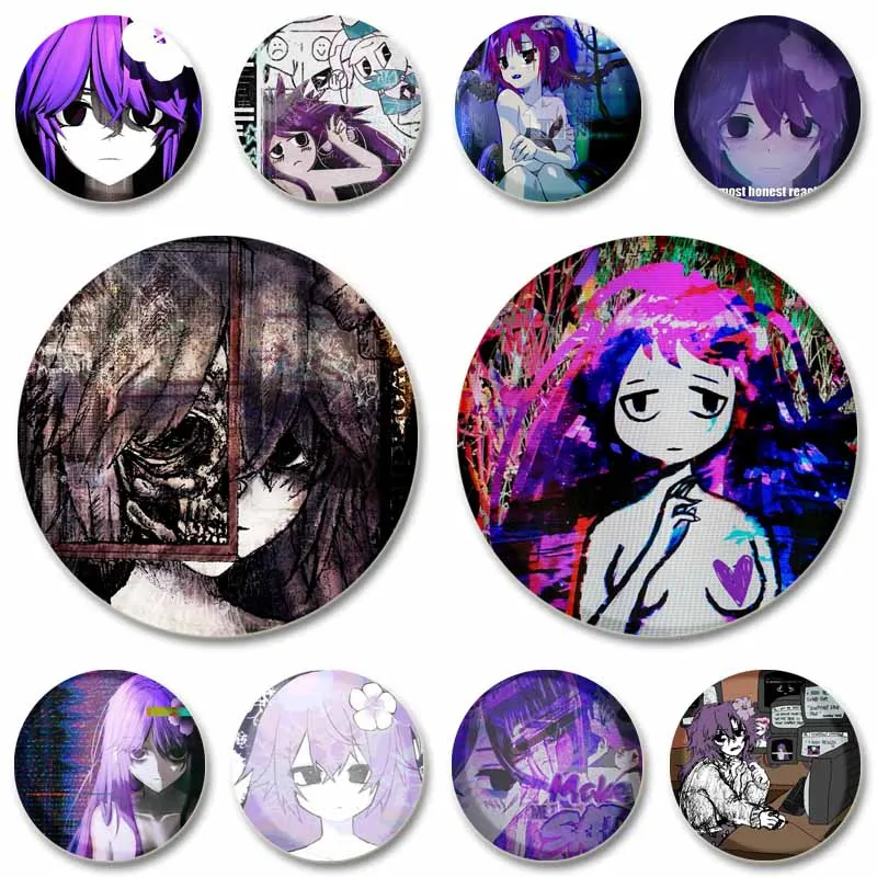 Virtual Singer Sewerslvt Schizofrenia Soft Button Pin Cartoon Round Badge on Backpack Brooch Anime Jewelry Accessories Toys Gift