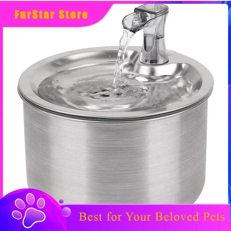 FurstarPet Water Dispenser Stainless Steel Smart Cat And Dog Water Dispenser Automatic Circulation Filter Dog Cat Supplies