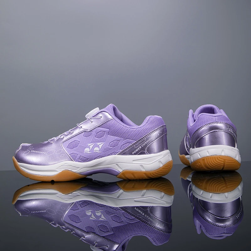 Lightweight Breathable Badminton Shoes with Swivel Buckle Anti-Slip Professional Tennis Sports Shoes for Optimal Performance