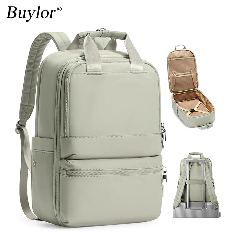 Buylor New Travel Backpack Business Backpack Simple 15inch Laptop Bag Large Capacity Carry On Luggage Backpack Casual Schoolbag