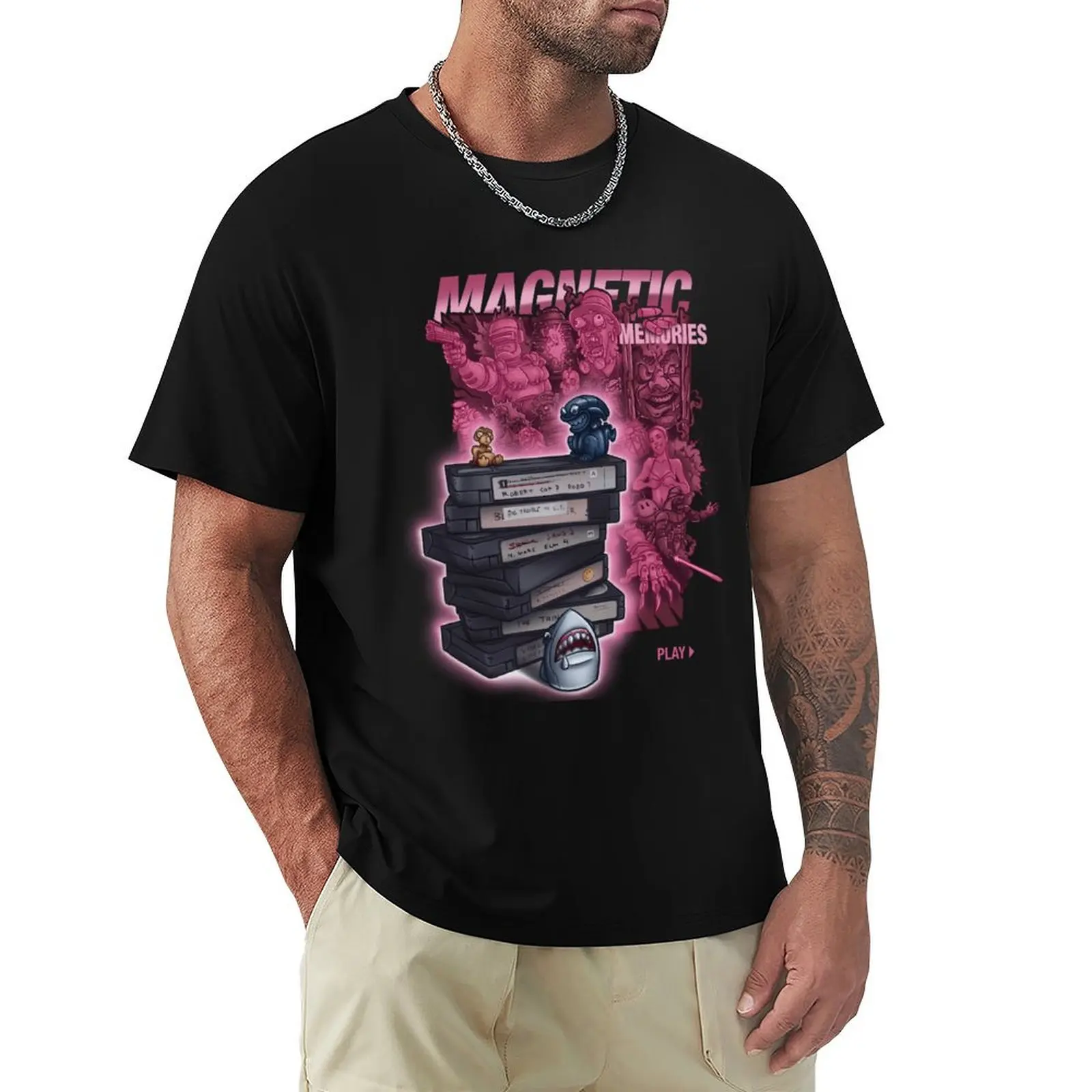 Magnetic Memories VHS Forever T-Shirt Casual Minimalist Short Sleeve Top