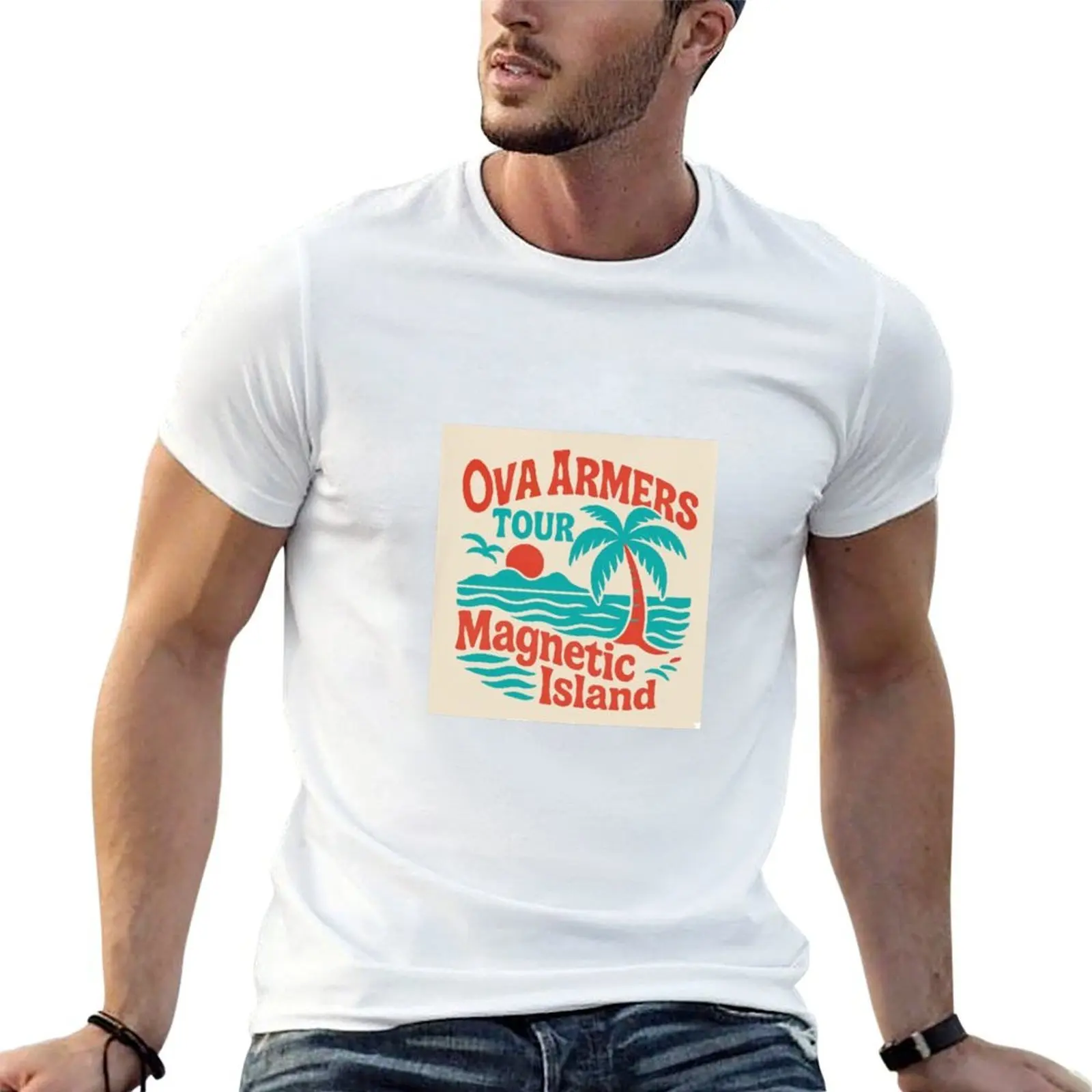 OvaArmers Tour Magnetic Island T-Shirt Fashion Letter Print T-Shirt