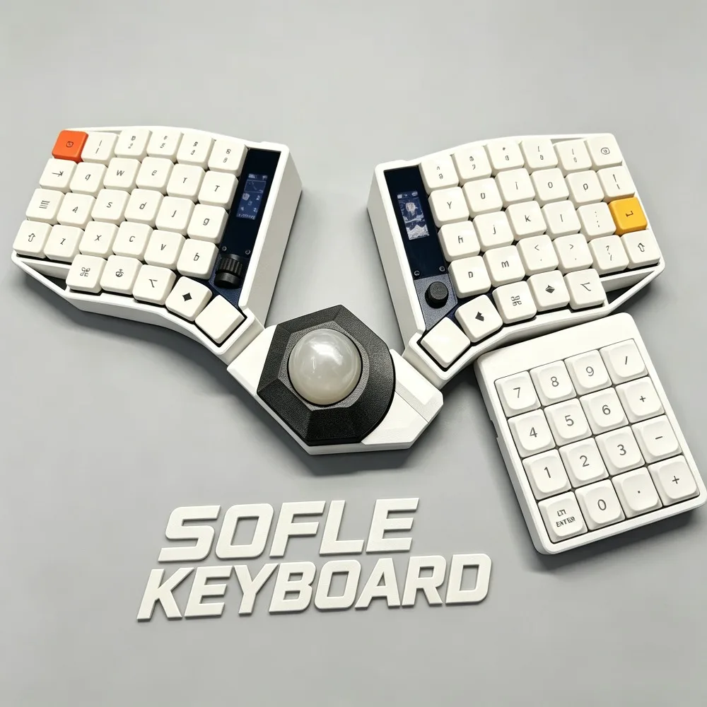 Sofle/Coren Low Profile Split Keyboard Kit Wireless Teclado RGB Hot Swap Nice View Kailh Choc V1 V2 Game Mechanical Keyboards