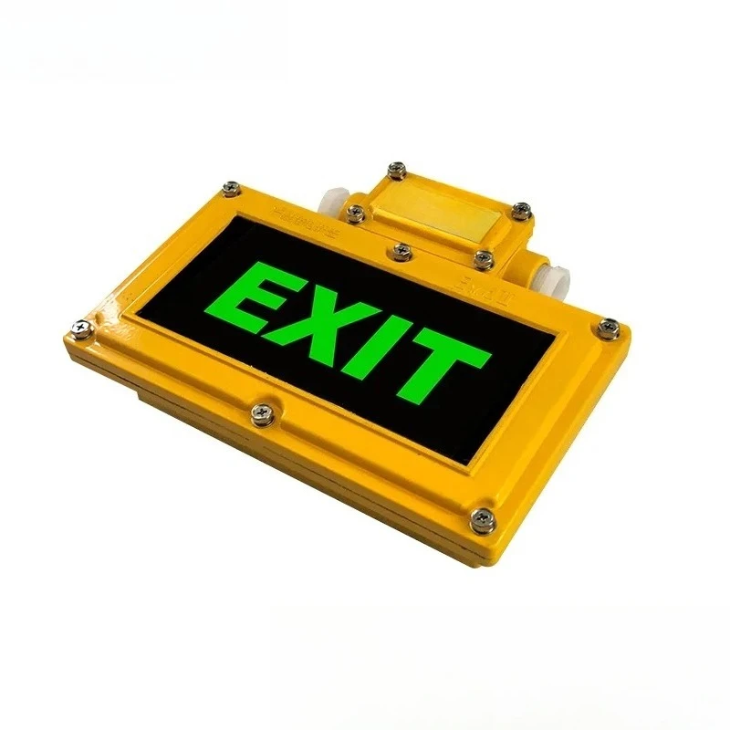 LED Aluminum Explosion Proof Emergency Lamp Exit Sign Light Battery Operated Safety Lighting for Home And Office