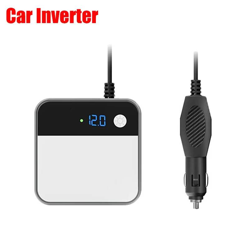 200W Portable Fast Charging Port Car Socket Charger Adapter DC 12V To AC 110V Car Adapter Car Inverter for Camping and Road Trip