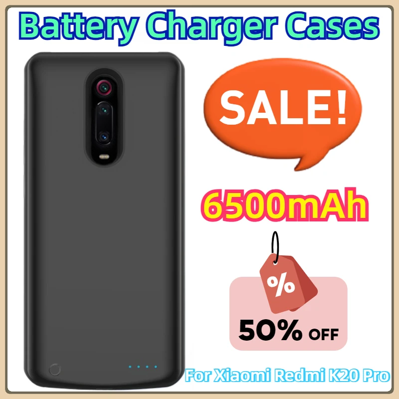 For Xiaomi Redmi K20 Pro Portable Travel Charging Power Bank Phone Case Cover ForRedmi K20 Pro  6500mAh Battery Charger Case