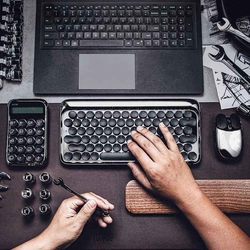 Set dot wireless bluetooth retro ipad notebook mechanical keyboard mouse