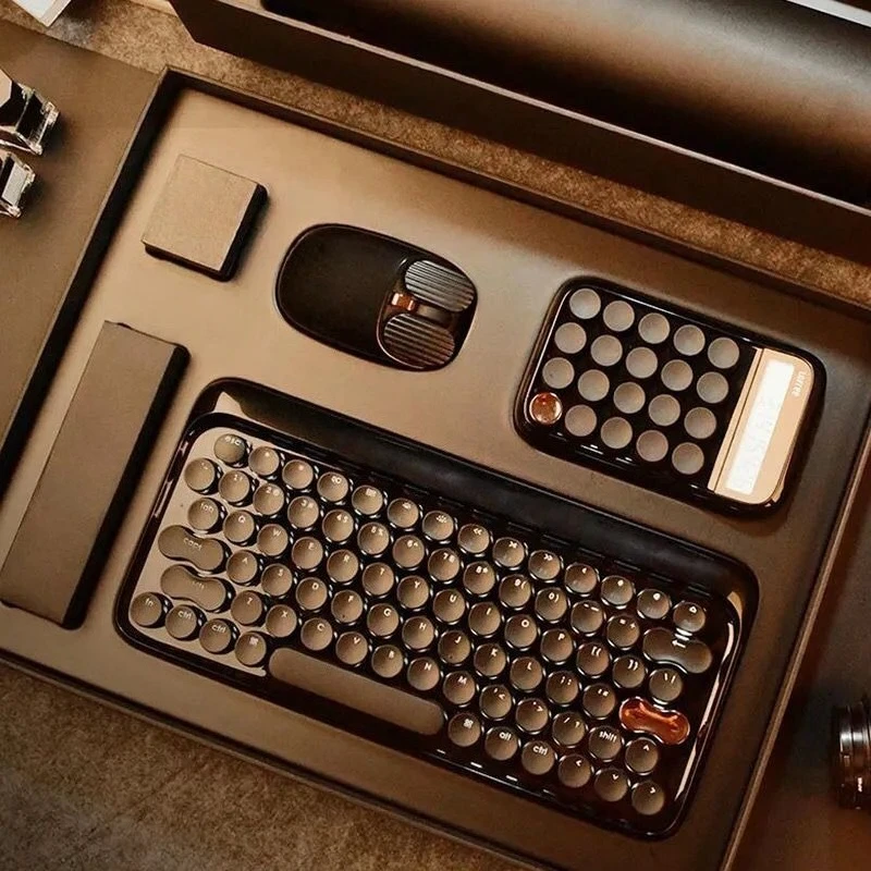 Mechanical keyboard and mouse 6-piece set Wireless Bluetooth is suitable for office business notebooks