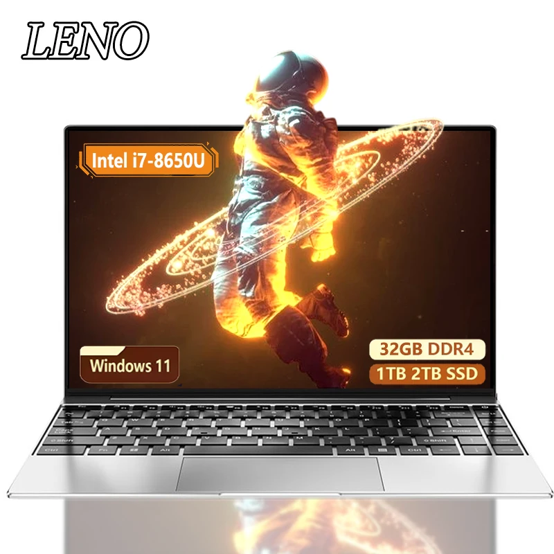 14.1' HD Laptop Intel I7-8650U 32GB RAM 512GB 2TB SSD 5000mAh Battery Windows 11 Pro WiFi 6 Ultra Thin Business Gaming Notebook