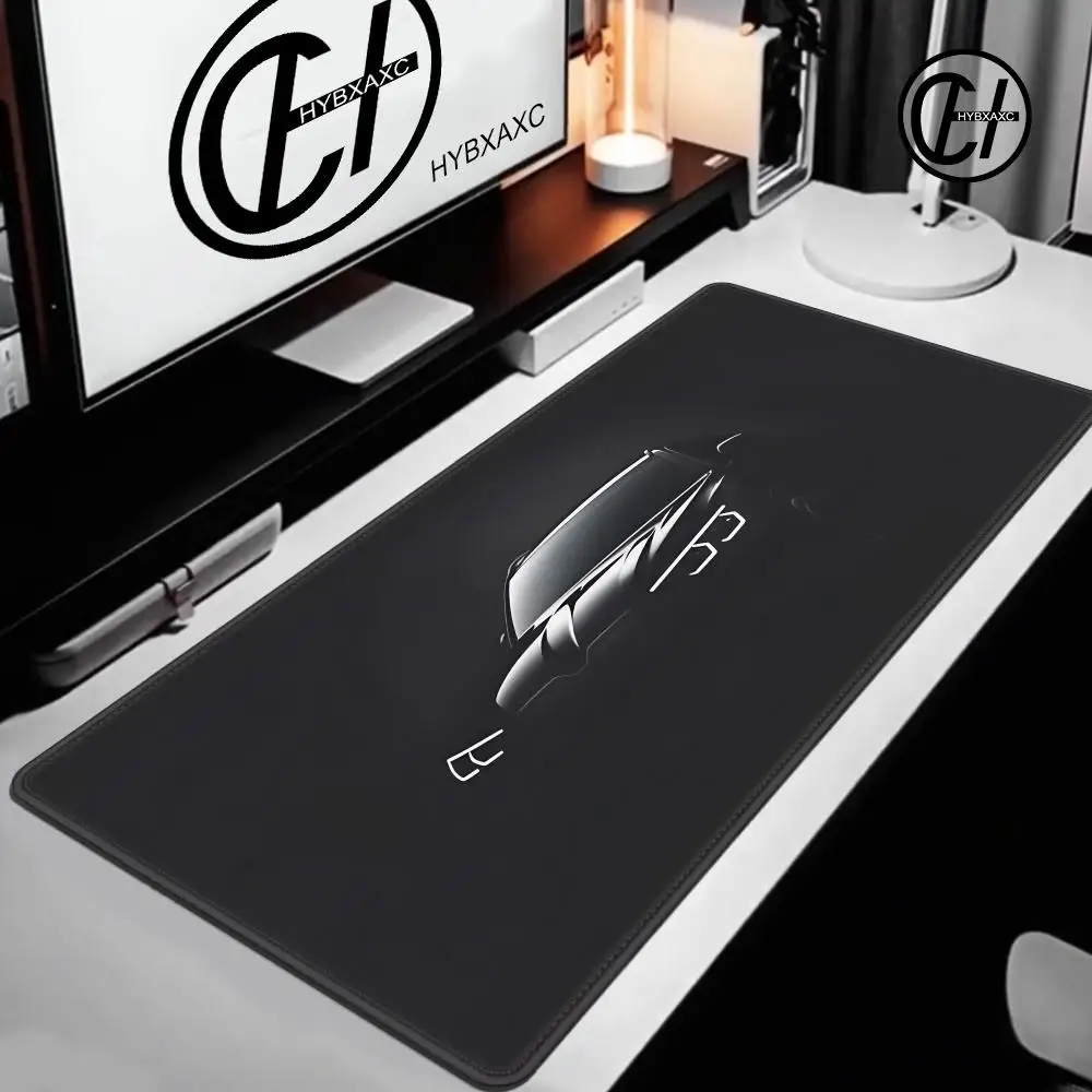 Fashion Black Car Design Mouse Pad Large Rubber Anti-slip Desk Accessories Mousepad for Office and Gamer Keyboard Mats Decor Mat