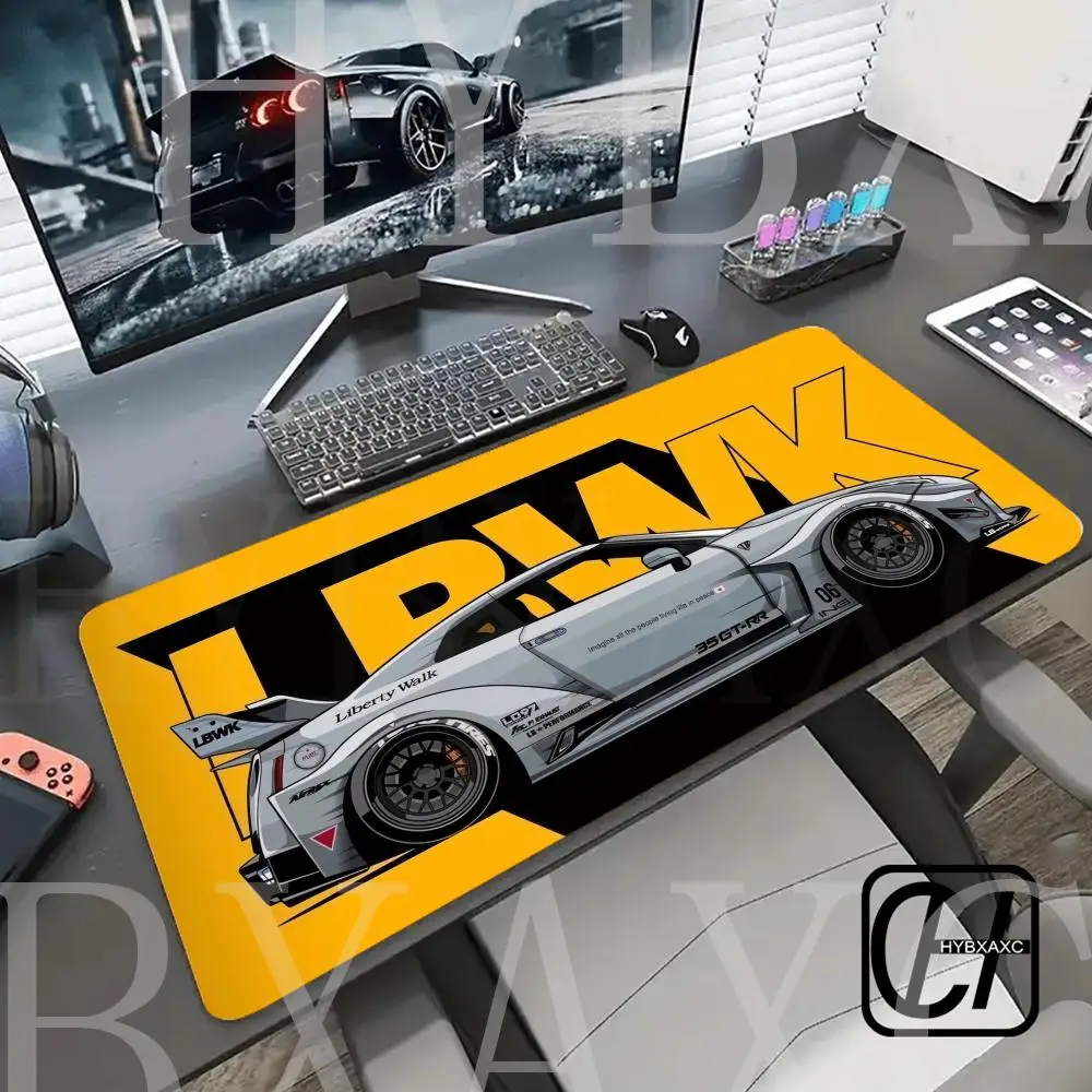 Anime Super Cool Sports Car Theme Gaming Mouse Pad Speed Control Edition Black Mouse Pad Laptop HYBXAXC Game Accessories PC Pad
