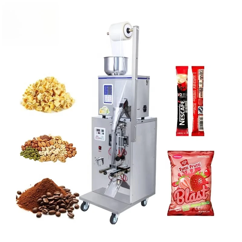 Low Price 3Side Multi-function Automatic Pouch Food Grain Granule Spice Sachet Back Seal Powder Weighing Packing Filling Machine