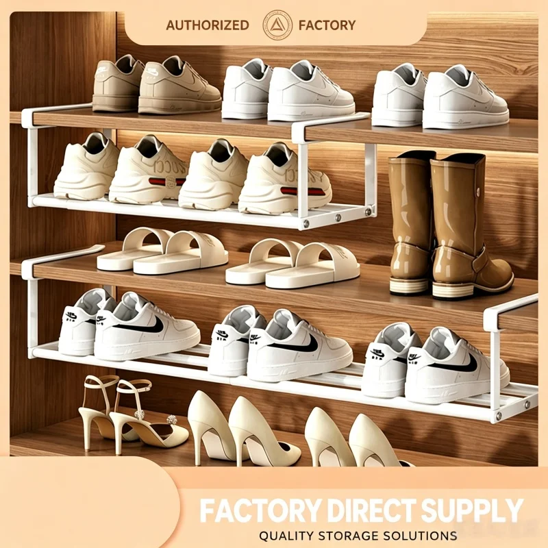 Adjustable retractable shoe rack storage telescopic storage rack space saving shelf home kitchen cabinet storage rack