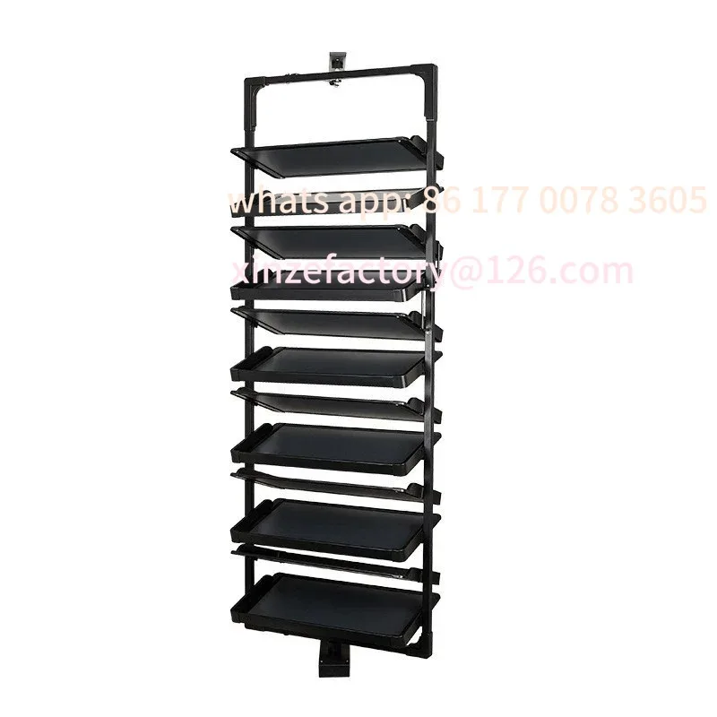 Customizable Space Saving 360° Rotating Shoe Rack,  Multi-layer Shoe Holder Storage Organizer, Built-in Height Adjustable Shoe