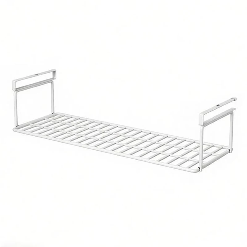 1Pc Space Saving Adjustable Layered Shoe Rack Undercounter Shelf Holder With Hanging Basket For Home Cabinets Organized