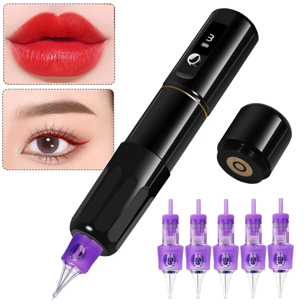 Wireless PMU Machine Permanent Makeup for Eyebrows Miroblading Eyeliner Lip Microshading Professional  SMP Rotary Tattoo Pen Kit