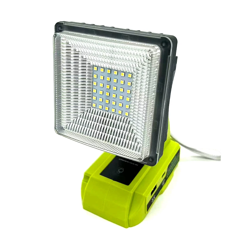 For RB 18V P100 Li-Ion Batteries Rechargeable Portable Light 15W 2000LM Wireless LED Work Light for Construction Sites Emergency