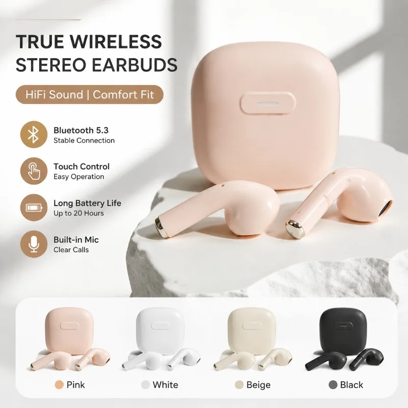 New High Performance Wireless Bluetooth Earphones Superior Sound Quality Noise Cancellation Headphone Long Battery Life Earbuds