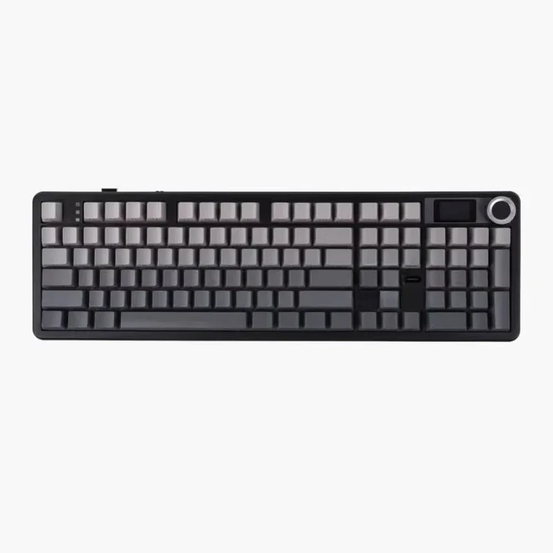 Full-size wireless gasket-mounted gaming keyboard 108-key mechanical keyboard with screen and knobs