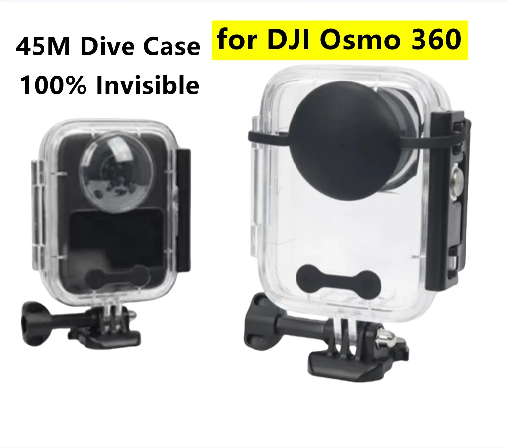 50M Invisible Diving Waterproof Case For DJI OSMO 360 II/Osmo 360 Optical Glass Lens Underwater Protective Housing Dive Camera