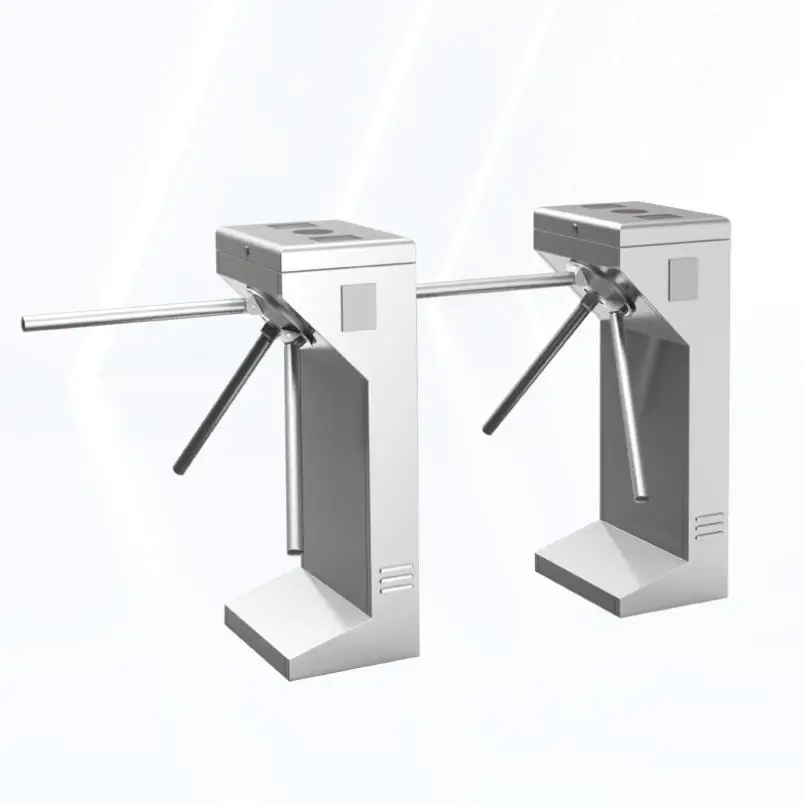 Pedestrian Tripod Barrier Gate access control outdoor slim half height Tripod Turnstile  automatic stainless steel barrier gate