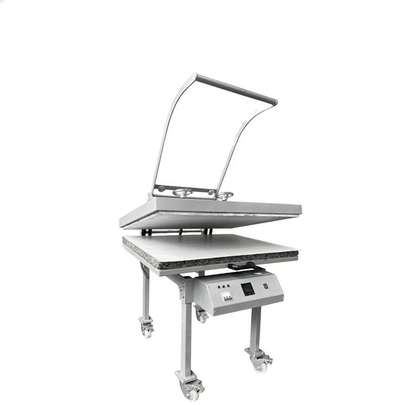 80 * 100Cm large format clothing heat transfer machine, magnetic semi-automatic pullable printing machine with tripod