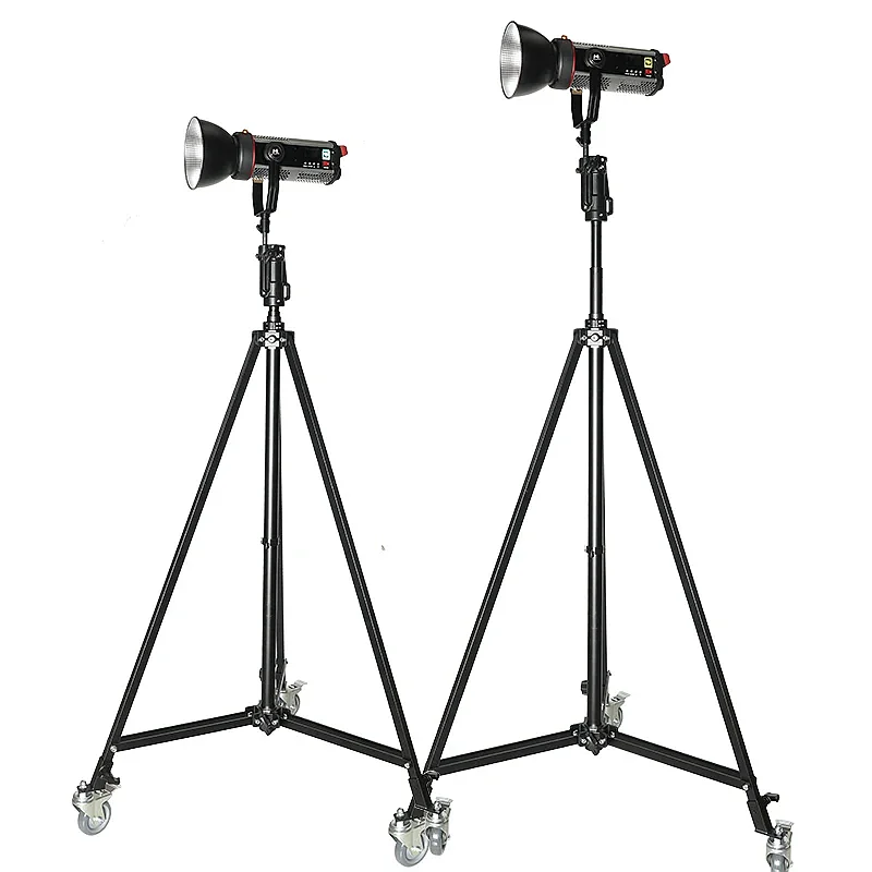 Photography Heavy Duty Automatically Raise Lower Live Broadcast Tripod Camera Movie Lighting Stand with Pulley