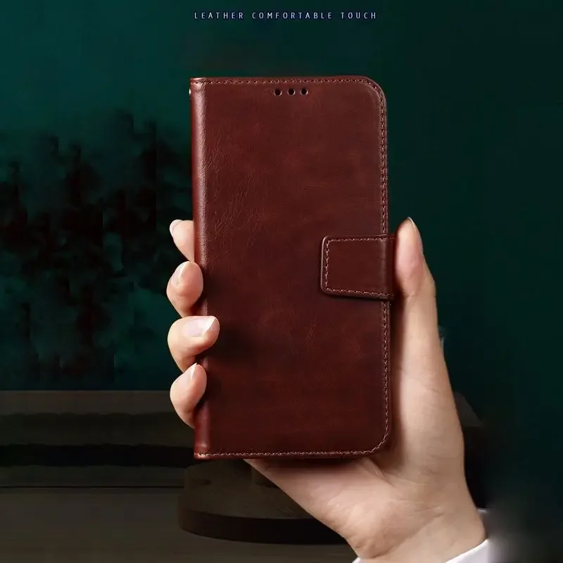 Auroras For Oukitel C60 Pro Flip Leather Case Wallet Card Slot Holder Magnetic Cover For Oukitel C60 Pro Shell
