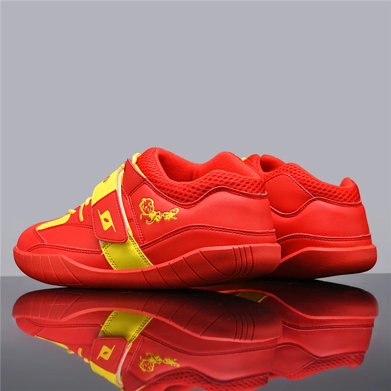 Professional Tug of War Shoesanti Slip and Wear-resistant Indoor Training and Competition Shoe Brand Designer Red Gym Sport Shoe