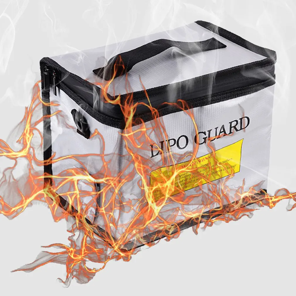 Portable Lipo Battery Safe Bag Fireproof Explosionproof Bag RC Lipo Battery Guard Safe Storage Handbag For RC Drone Batteries