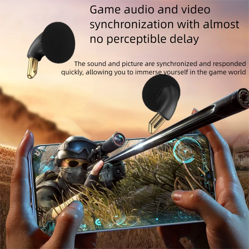 Mini Invisible Cochlear Earphones Flat Head True Wireless Bluetooth Smart Noise Reduction Gaming Low Latency Music Sport Earbuds