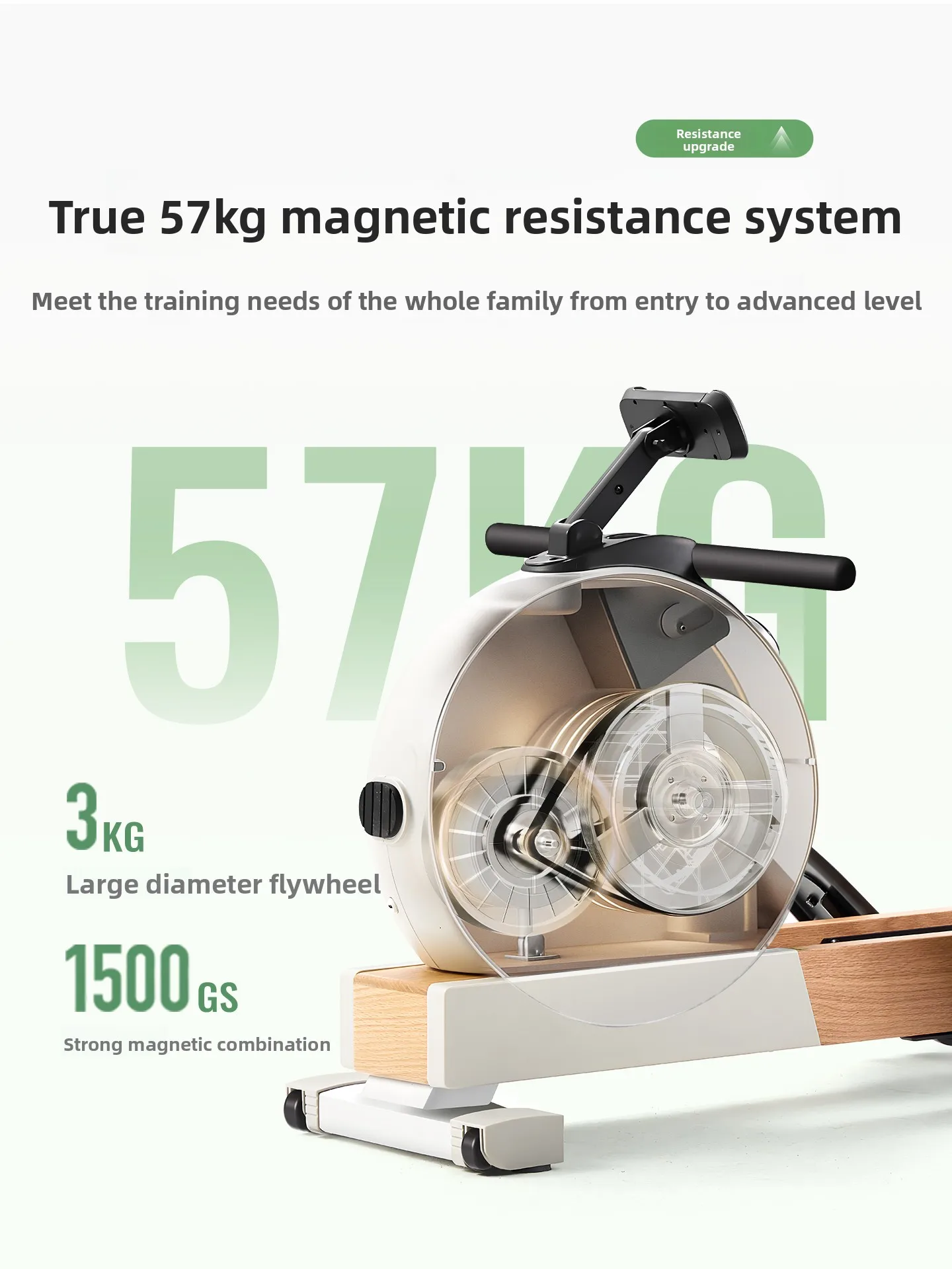 K10 Magnetoresistive Mute, Rowing Machine, Home Smart Folding Rowing Machine Fitness Equipment