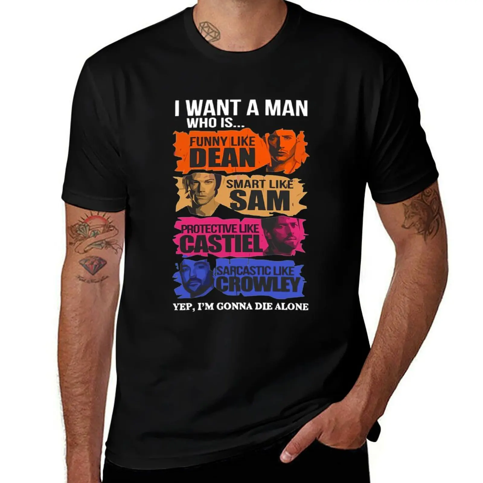 Classic I-want-a-man-who-is-Funny-like-Dean-Smart-like-Sam T-Shirt Performance Dry Fit T-Shirt