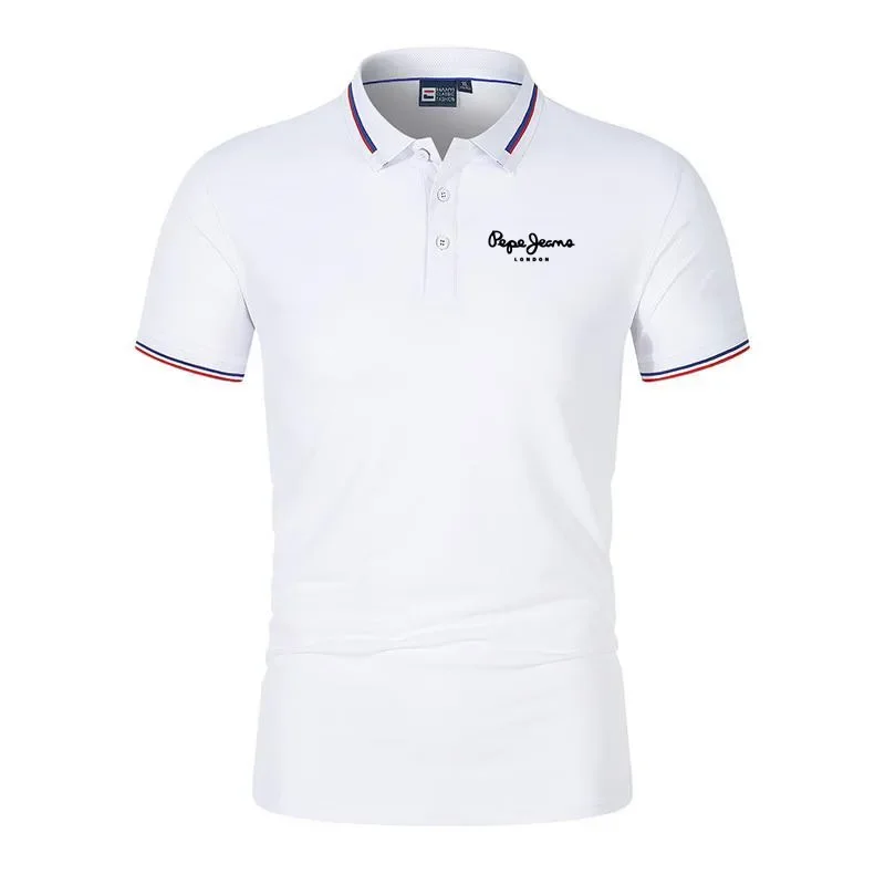 Hot Sale Men's Summer Casual Breathable Comfortable Polo Shirt Solid Color High Quality Short Sleeve T-Shirt Golf Business Tops