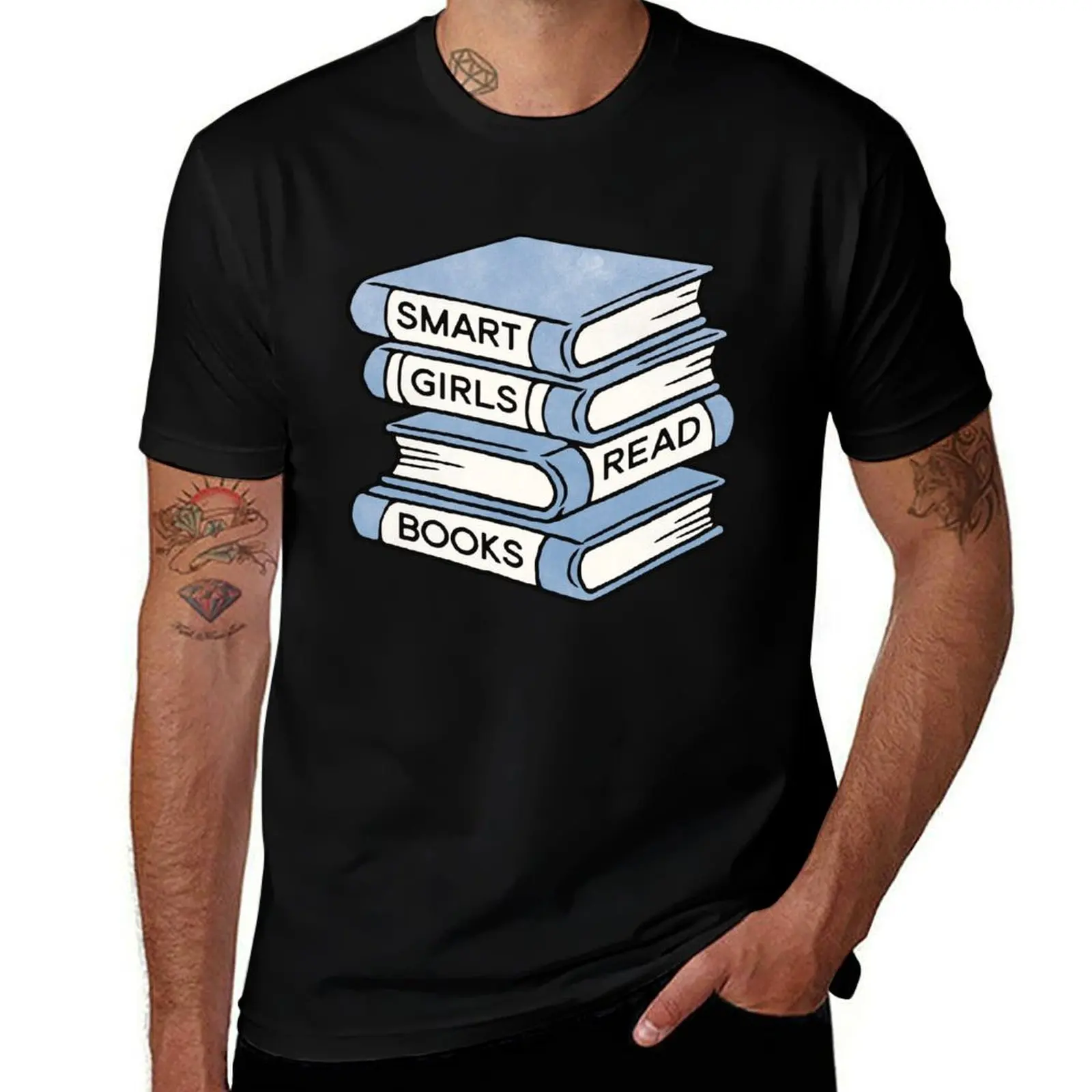Smart Girls Read Books - Inspirational Quote for Book Lover Girls T-Shirt Work Casual Loose Fit T-Shirt