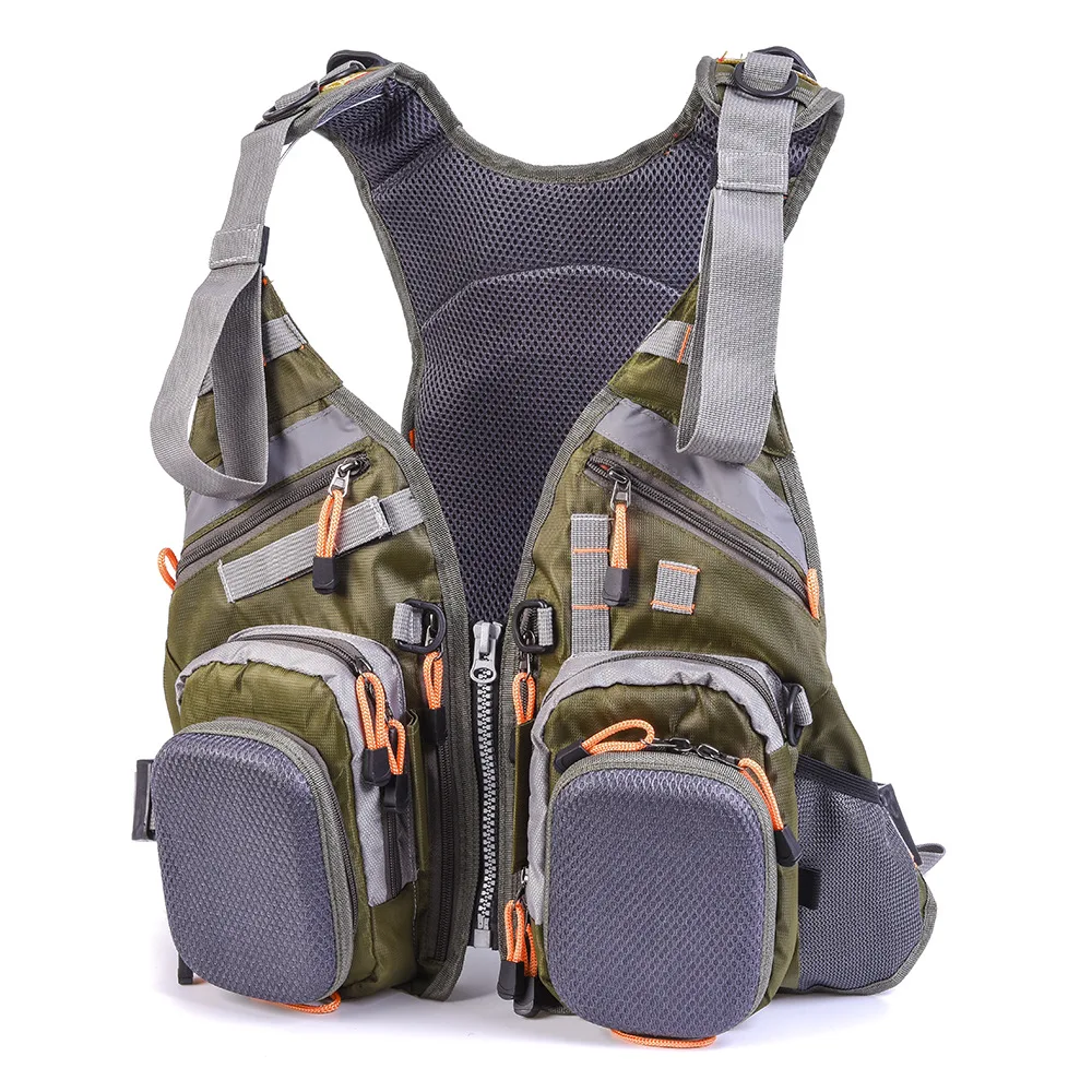 FX Mesh Fly Fishing Vest Multifunction Breathable Backpack Fishing Vest Fast Drying Lure Reel Fishing Gear Vests