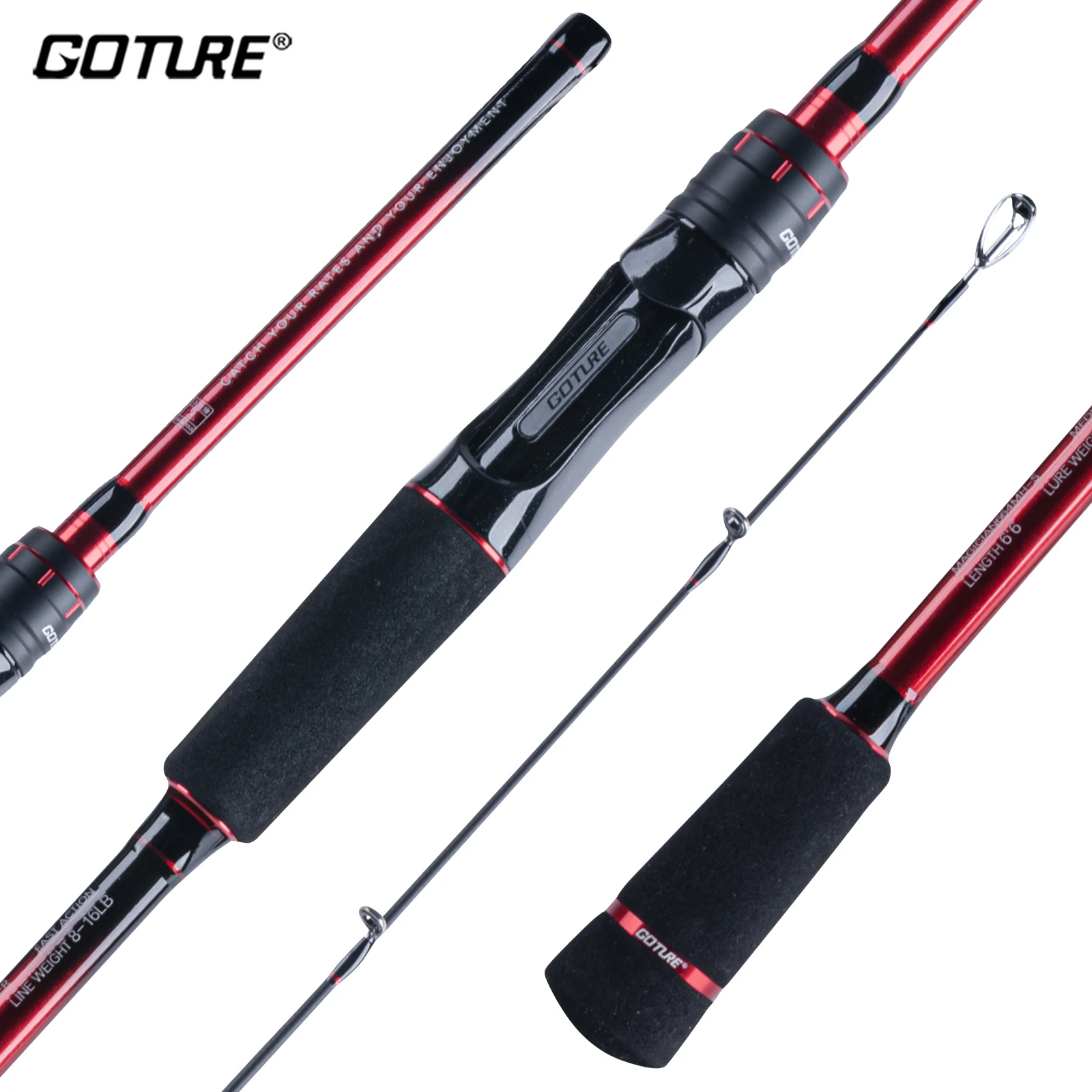 SAVVINA MAGICIAN Fishing Rod 2.1M 2.4M 2.7M Spinning Casting Carbon Fiber Rod M/MH Fast Action Travel Rods with Tube Bag