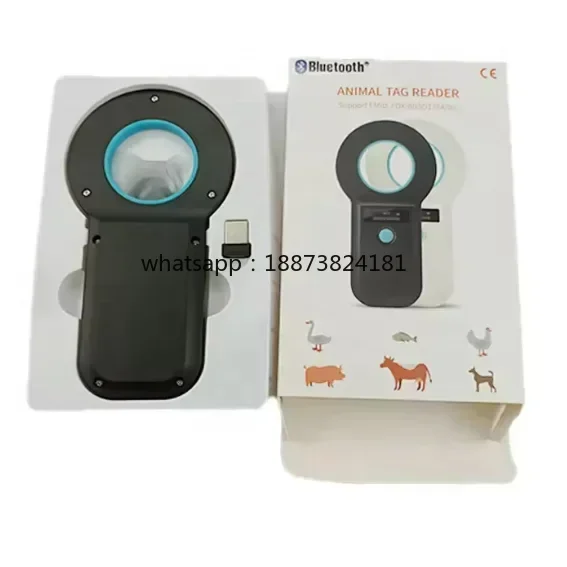 Animal RFID Glass Tag Scanner 134.2KHz Pet Microchip Reader Veterinary  fast shipping